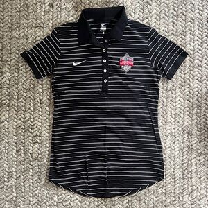Nike x London 2012 Olympics Black and White Striped Polo